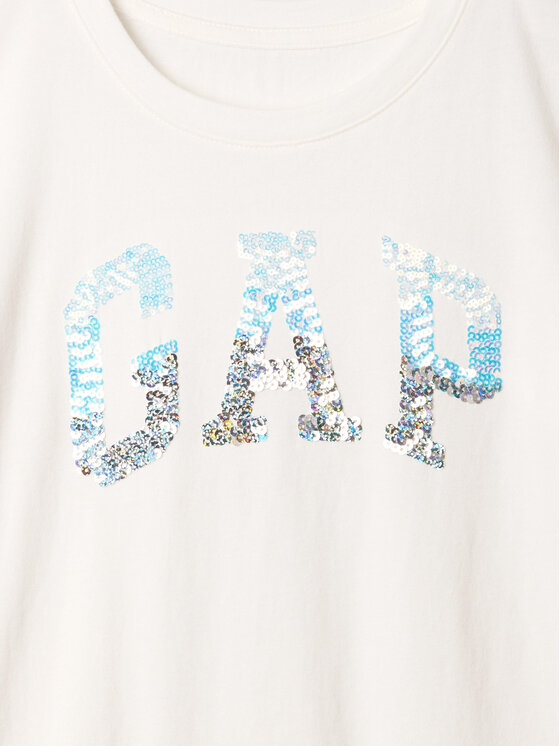 Gap Gap T-Shirt 628663 Biały Regular Fit