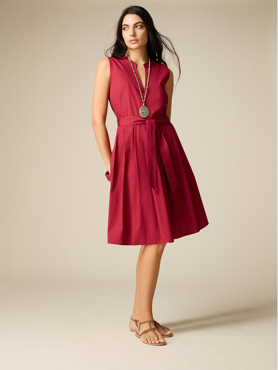 Oltre Oltre Vestito da giorno 7007R105116N026 Rosso Flare Fit