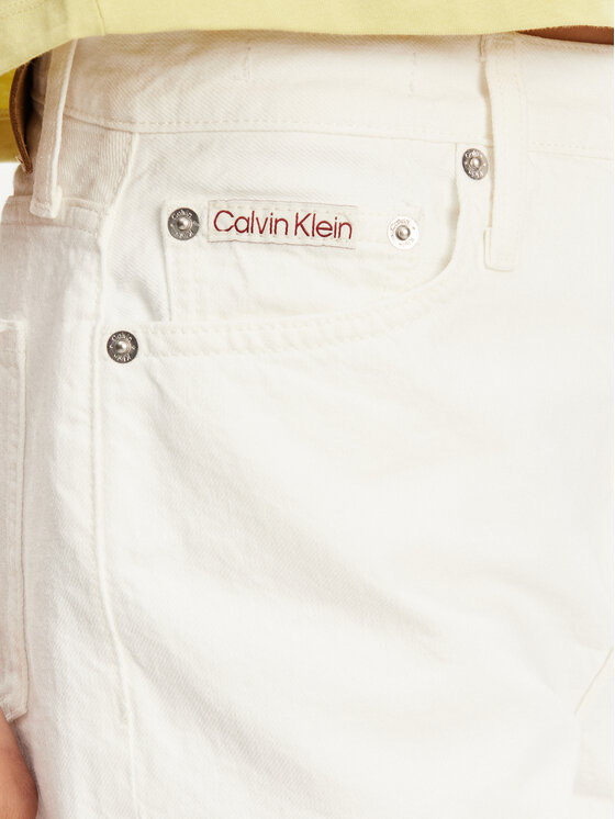 Calvin Klein Jeans Calvin Klein Jeans Džínové šortky J20J225153 Bílá Mom Fit
