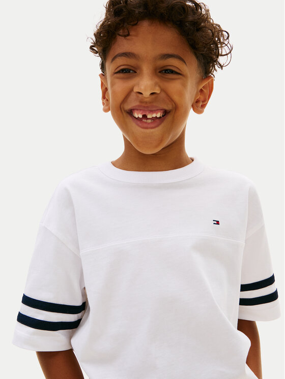 Tommy Hilfiger Tommy Hilfiger T-Shirt KB0KB10299 Biały Regular Fit