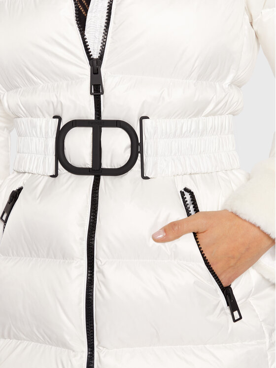 TWINSET TWINSET Vatovaná bunda 222TP2203 Bílá Regular Fit