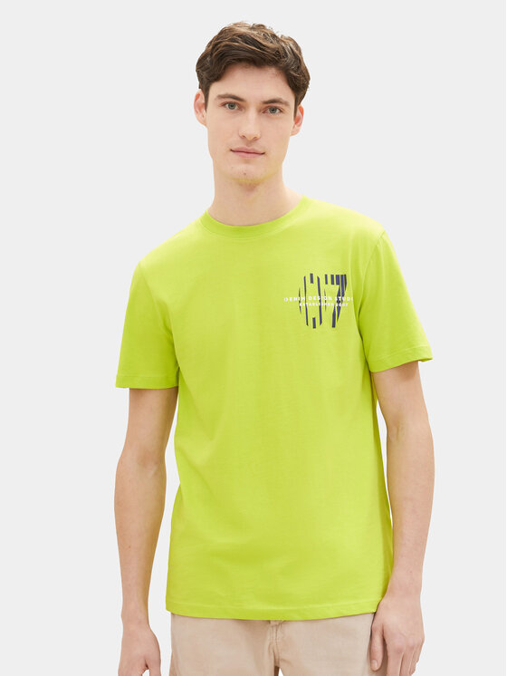 Tom Tailor Denim Tom Tailor Denim Тишърт 1040838 Зелен Regular Fit