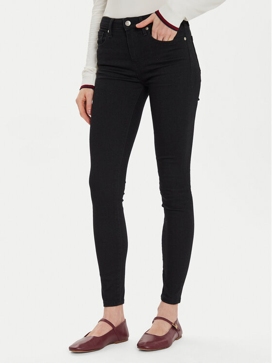 Tommy Hilfiger Džínsy Como WW0WW45008 Čierna Skinny Fit