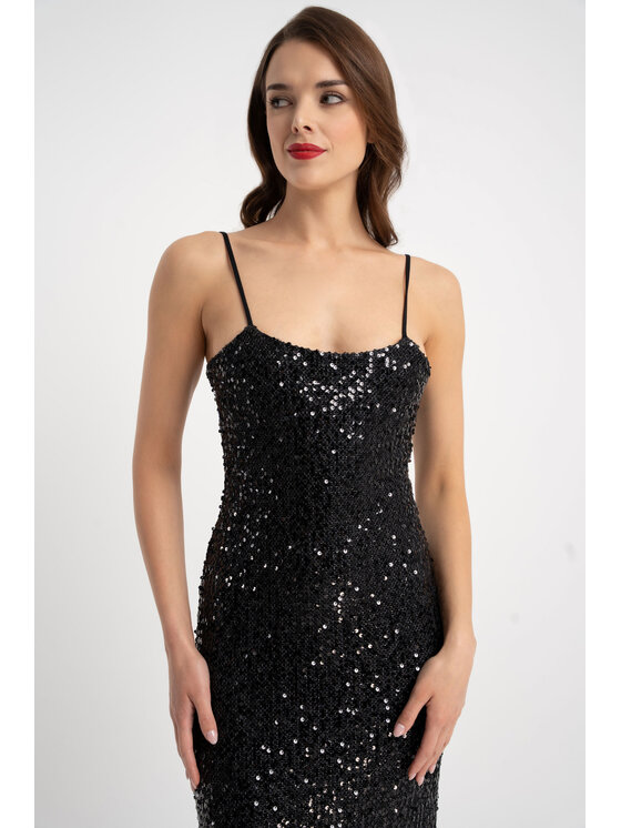 CLICK CLICK Φόρεμα βραδινό 60-6173 Μαύρο Slim Fit