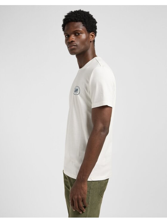 Lee Lee T-Shirt Regular Small Logo Tee Biały Regular Fit