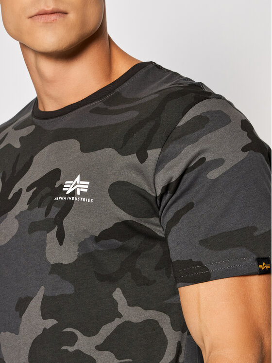 Alpha Industries Alpha Industries T-Shirt Backprint T Camo 128507C Černá Regular Fit