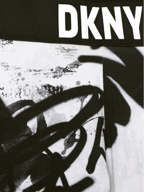 DKNY DKNY Legginsy D34B06 D Biały Slim Fit