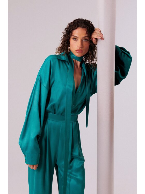 LE POSSÉ LE POSSÉ Camicia KLS Verde scuro Loose Fit