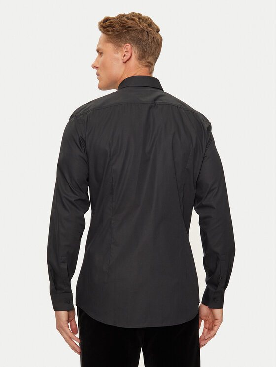 BOSS Boss Marškiniai H-Hank Party 50527671 Juoda Slim Fit