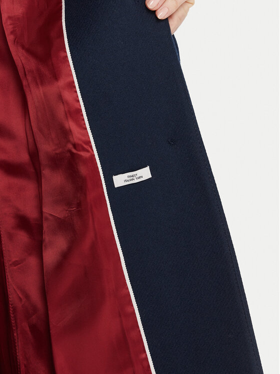 Tommy Hilfiger Tommy Hilfiger Vlnený kabát WW0WW46547 Tmavomodrá Regular Fit
