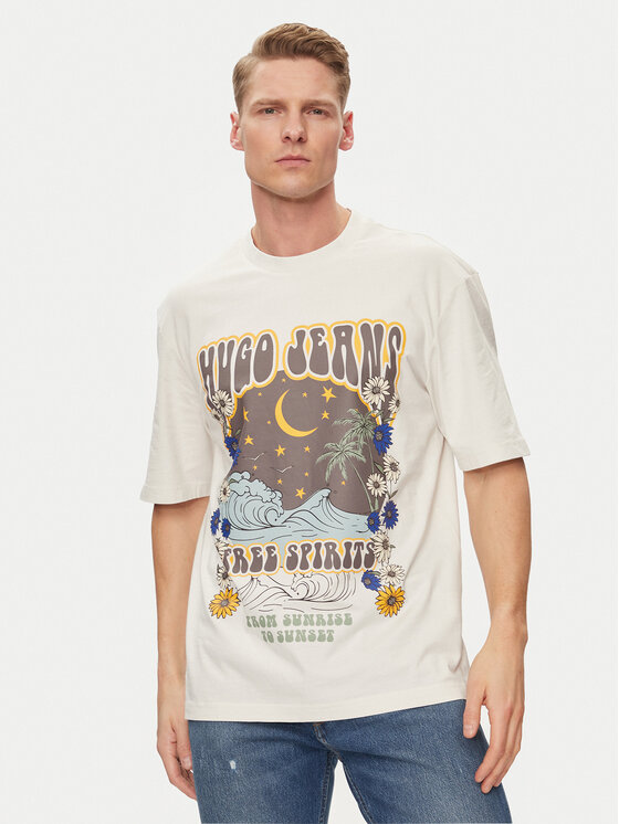 HUGO Hugo T-särk Nirito 50513199 Ekrüüvärv Regular Fit