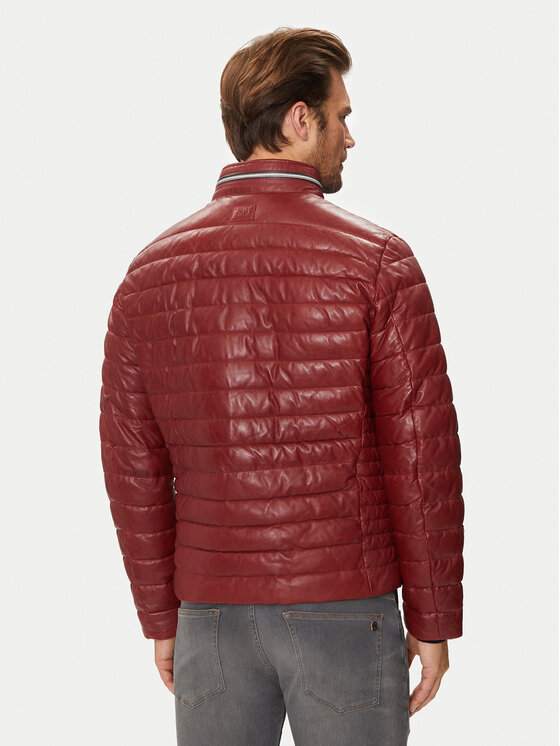 Milestone Lederjacke Cortino 431019 60515 Dunkelrot Regular Fit 