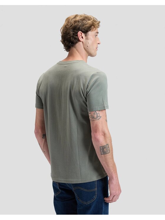 Lee Lee T-shirt MEDIUM WOBBLY Verde Regular Fit