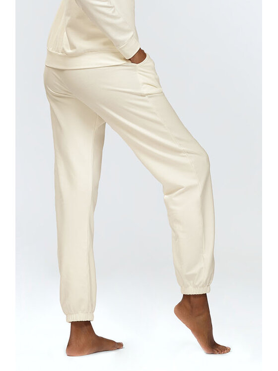 DKaren Sport DKaren Sport Spodnie dresowe Wenezja Écru Slim Fit