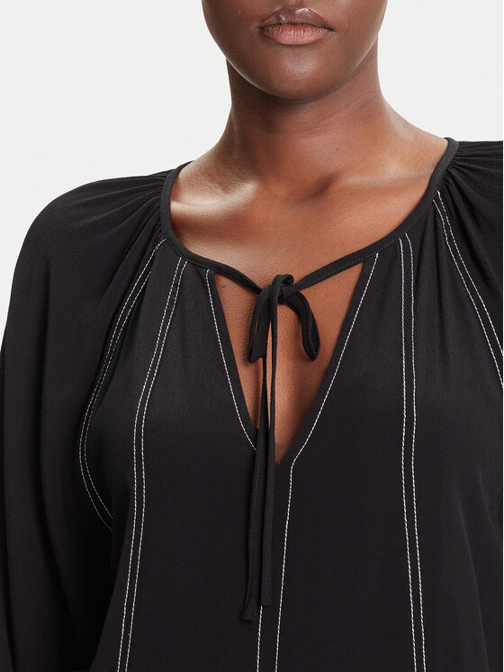 Desigual Desigual Rochie de zi Silvianegro 25WWVW19 Negru Loose Fit