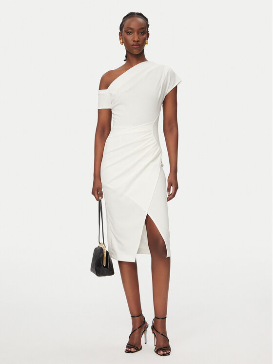 Rinascimento Rinascimento Coctailkleid CFC0127793003 Weiß Slim Fit