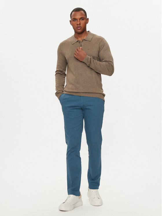 Sisley Sisley Chino hlače 4AIHSF021 Modra Slim Fit