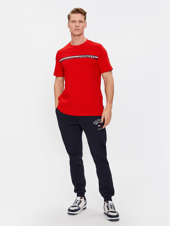 Tommy Hilfiger Tommy Hilfiger T-Shirt Monotype MW0MW33688 Červená Regular Fit