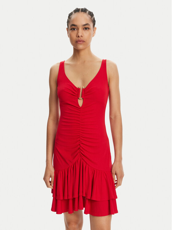 Just Cavalli Just Cavalli Každodenní šaty 78PAO907 Červená Slim Fit