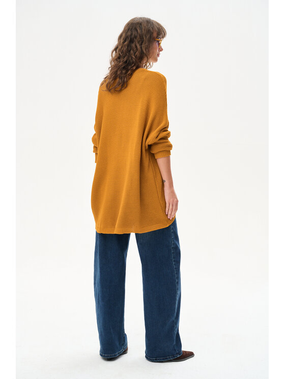 blue shadow blue shadow Sweter Danthe Żółty Regular Fit