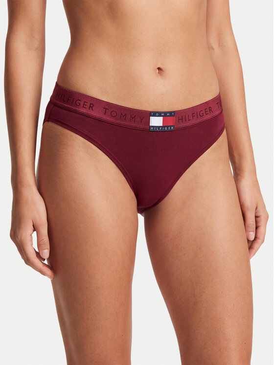 Tommy Hilfiger Tommy Hilfiger Stringid UW0UW06682 Tumepunane