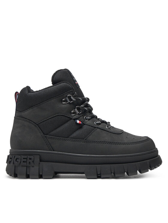 Tommy Hilfiger Polacchine Lace-Up Bootie T3X5-33707-1492 S Nero, taglia : 36
