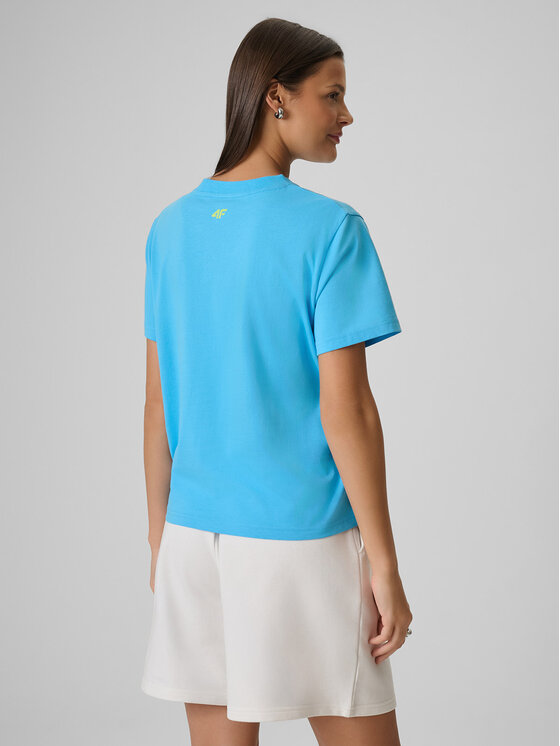 4F 4F T-Shirt BEACHWEAR Niebieski Boxy Fit