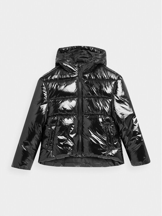 4F 4F Μπουφάν χειμωνιάτικο 4FJAW23TDJAF267 Μαύρο Regular Fit