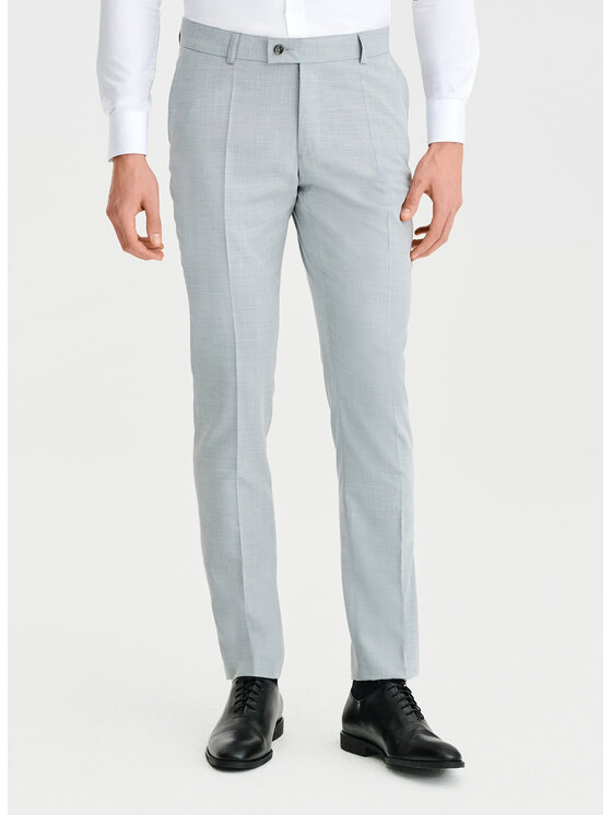 Pako Lorente Pako Lorente Spodnie garniturowe P25SF-6G-032 Szary Super Slim Fit