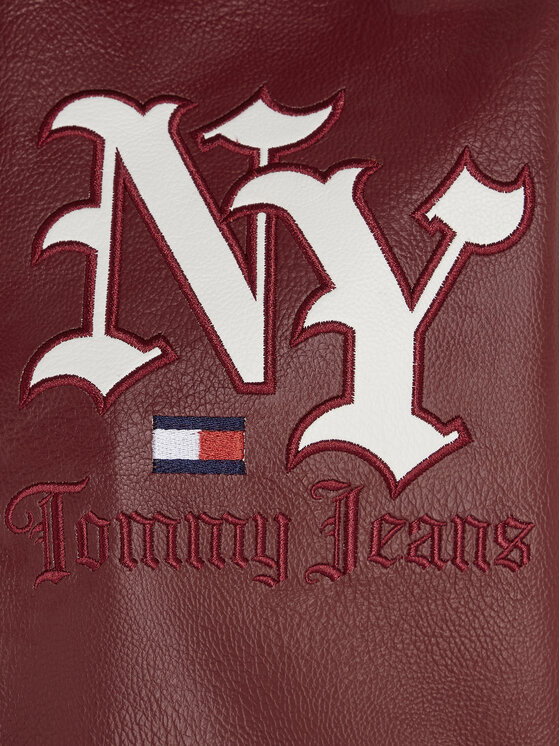 Tommy Jeans Tommy Jeans Giacca in similpelle Grunge DW0DW16588 Rosso Regular Fit