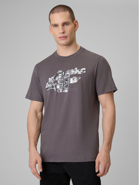 4F 4F T-Shirt CITY Szary Regular Fit