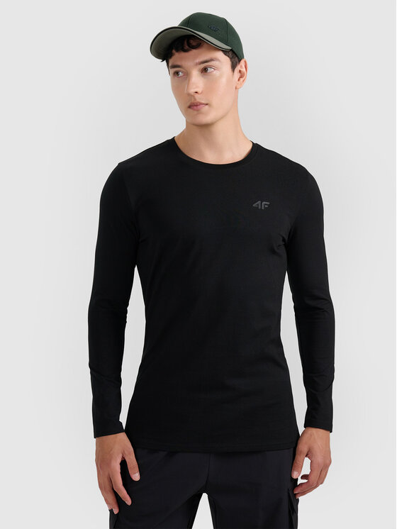 4F 4F Longsleeve NOS Czarny Slim Fit