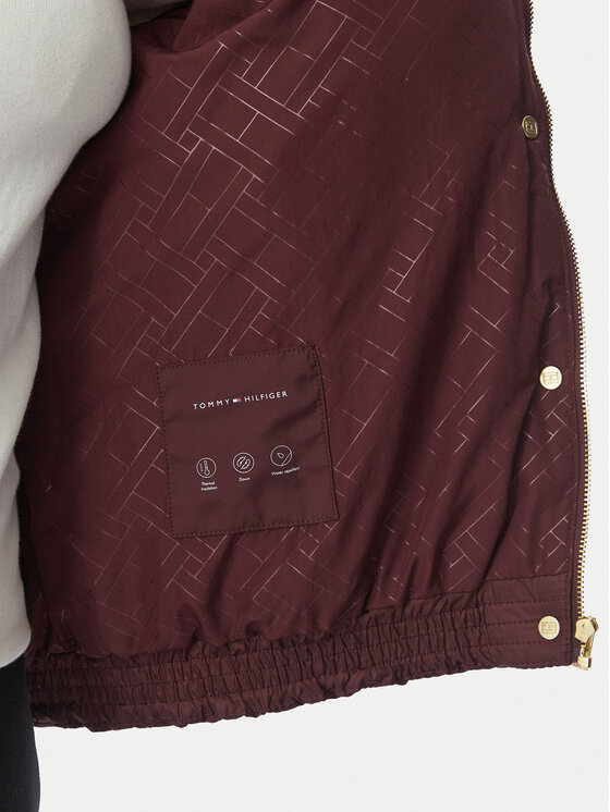 Tommy Hilfiger Tommy Hilfiger Daunenjacke WW0WW49855 Dunkelrot Regular Fit