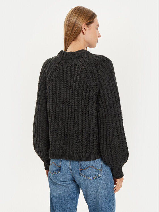 Wrangler Wrangler Πουλόβερ 112356480 Μαύρο Relaxed Fit