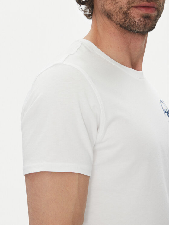 La Martina La Martina T-shirt Vernie MAR009 JS206 Bianco Regular Fit
