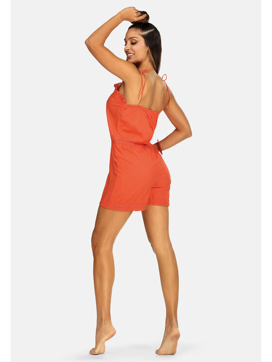 Feba Feba Jumpsuit F194-848 Arancione Casual Fit