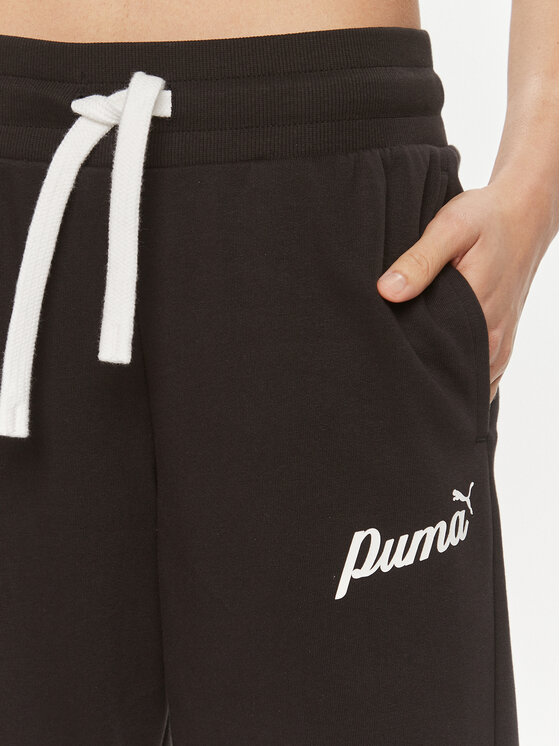 Puma Puma Spodnie dresowe Ess+ Script 679350 Czarny Regular Fit