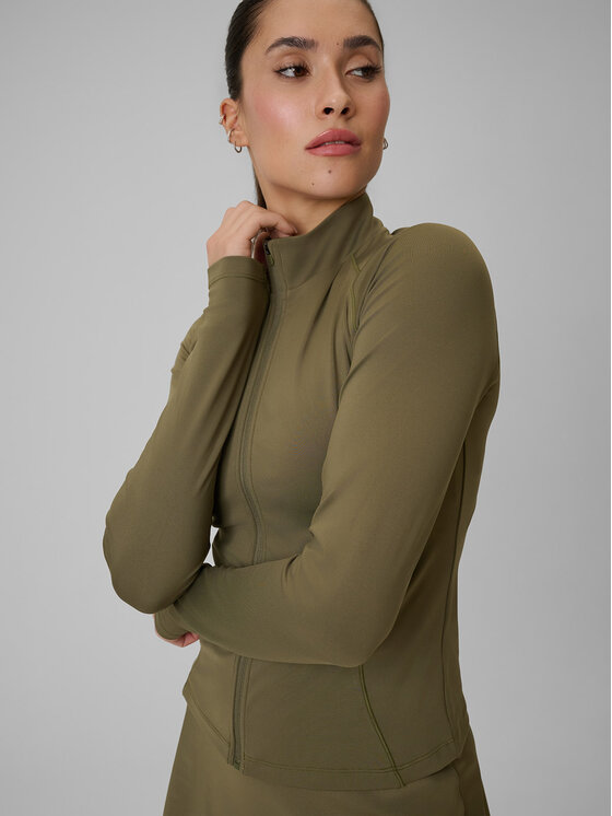 4F 4F Bluza techniczna SOLAR PUNK Khaki Slim Fit