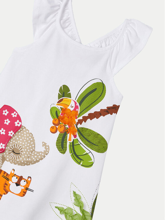 Mayoral Mayoral Sommerkleid 3944 Weiß Regular Fit