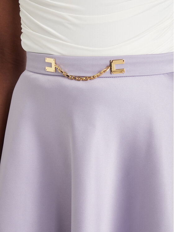 Elisabetta Franchi Elisabetta Franchi Midi szoknya GO-156-61E2-V320 Lila Regular Fit