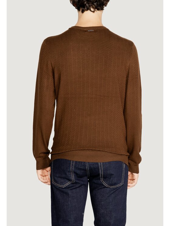Antony Morato Antony Morato Sweter VISCOSA BLEND YARN 3D Brązowy Regular Fit