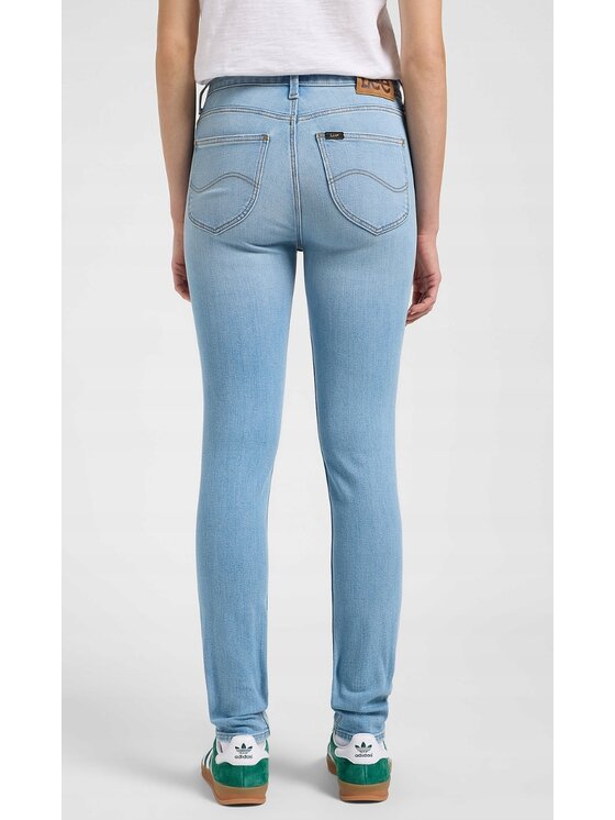 Lee Lee Jeansy Scarlett High Niebieski Skinny Fit