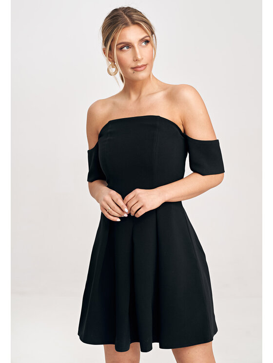 FIGL FIGL Sukienka koktajlowa M1026 Czarny Regular Fit