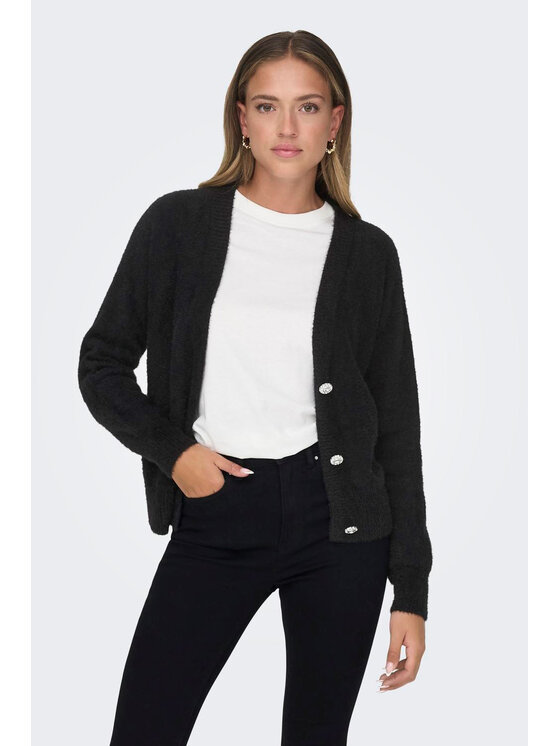 ONLY ONLY Cardigan ONLELLA PIUMO L/S CC KNT Nero Regular Fit
