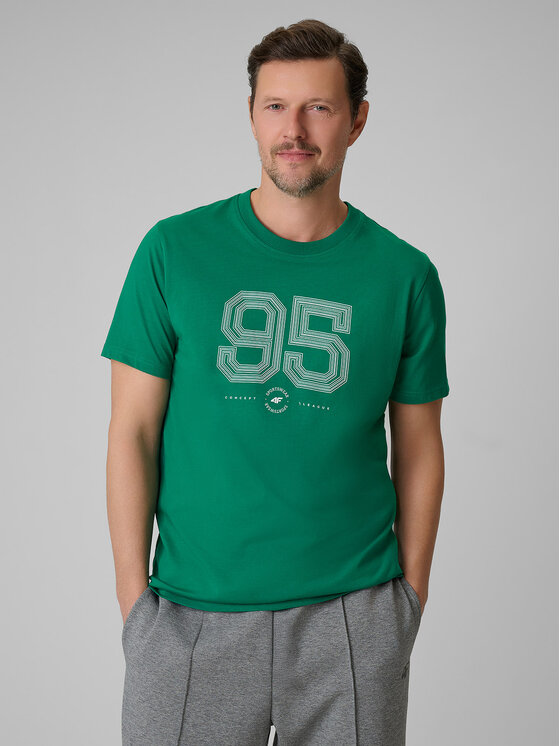 4F 4F T-Shirt SPORTS CLUB Zielony Regular Fit