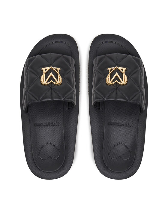 LOVE MOSCHINO LOVE MOSCHINO Şlapi JA28014I1MIE0000 Negru