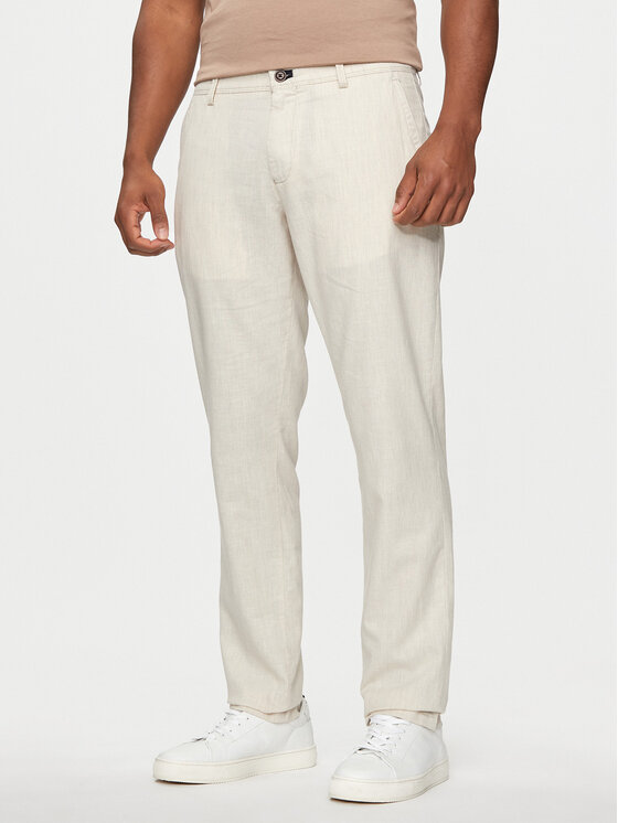 JOOP! Jeans Bavlnené nohavice Matthew 30042731 Béžová Modern Fit