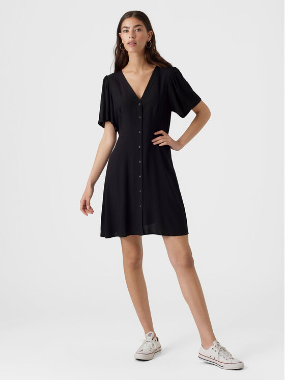 Vero Moda Vero Moda Letné šaty Alba 10292845 Čierna Regular Fit