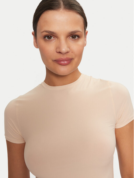 Dorina Dorina Тишърт Noa FXTO0015MI116 Бежов Slim Fit