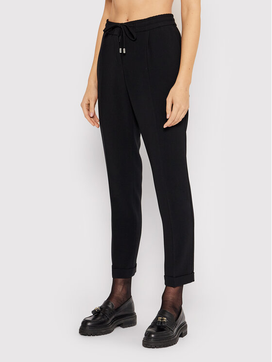 BOSS Boss Kalhoty z materiálu Tarlyana9 50427841 Černá Regular Fit